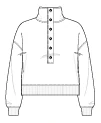 Low-resolution pullover sketch with reduced line clarity.